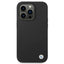 BMW Liquid Silicone dėklas su metaliniu logotipu, skirtas iPhone 14 Pro Max (juodas)