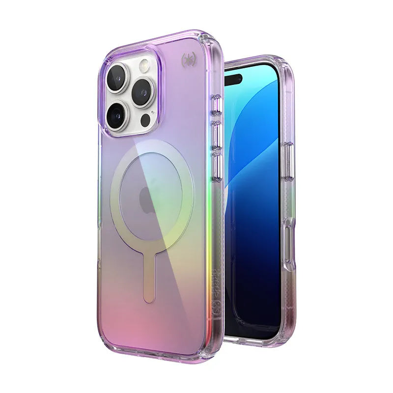 Speck Presidio2 Lux MagSafe – iPhone 16 Pro dėklas (Amazing Purple / Clear)