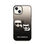 Karl Lagerfeld Gradient Ikonik Karl & Choupette – dėklas iPhone 14 Plus (juodas)
