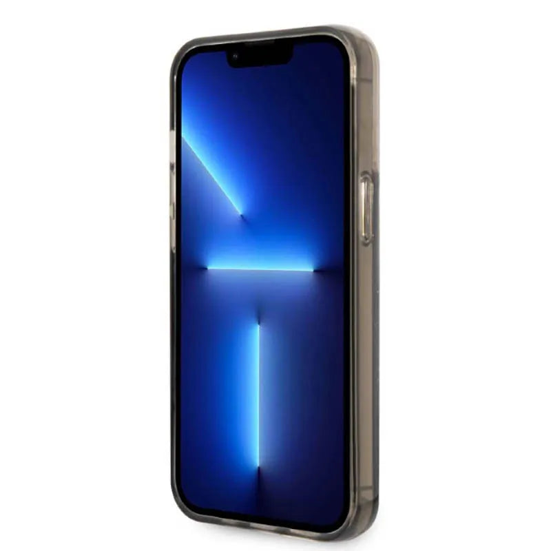Karl Lagerfeld Liquid Glitter Round RSG Logo dėklas – dėklas iPhone 14 Pro Max (juodas)