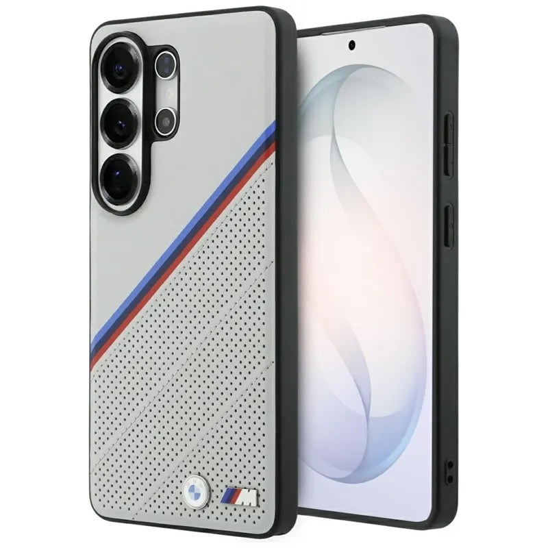 BMW Tricolor Metal Logo MagSafe – Dėklas Samsung Galaxy S26 Ultra (pilkas)
