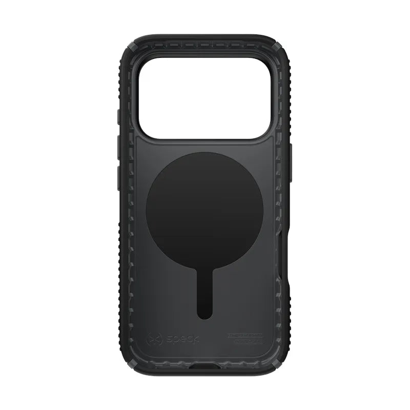 Speck Presidio2 Grip MagSafe – dėklas iPhone 17 Pro (juodas / skalūno pilka / baltas)