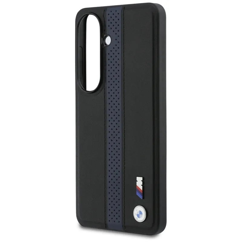 BMW M Perforated Stripe Logo MagSafe – Samsung Galaxy S26 dėklas (mėlynas)