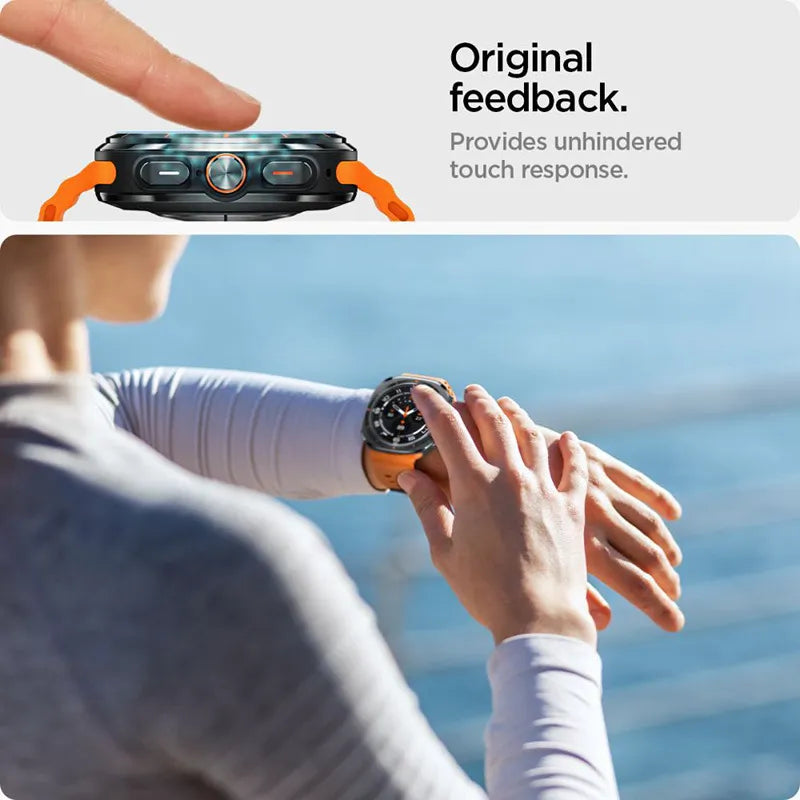 Spigen GLAS.TR EZ FIT 2-Pack – Grūdintas stiklas, skirtas Samsung Galaxy Watch Ultra 47 mm (2025/2024) (2 vienetai)