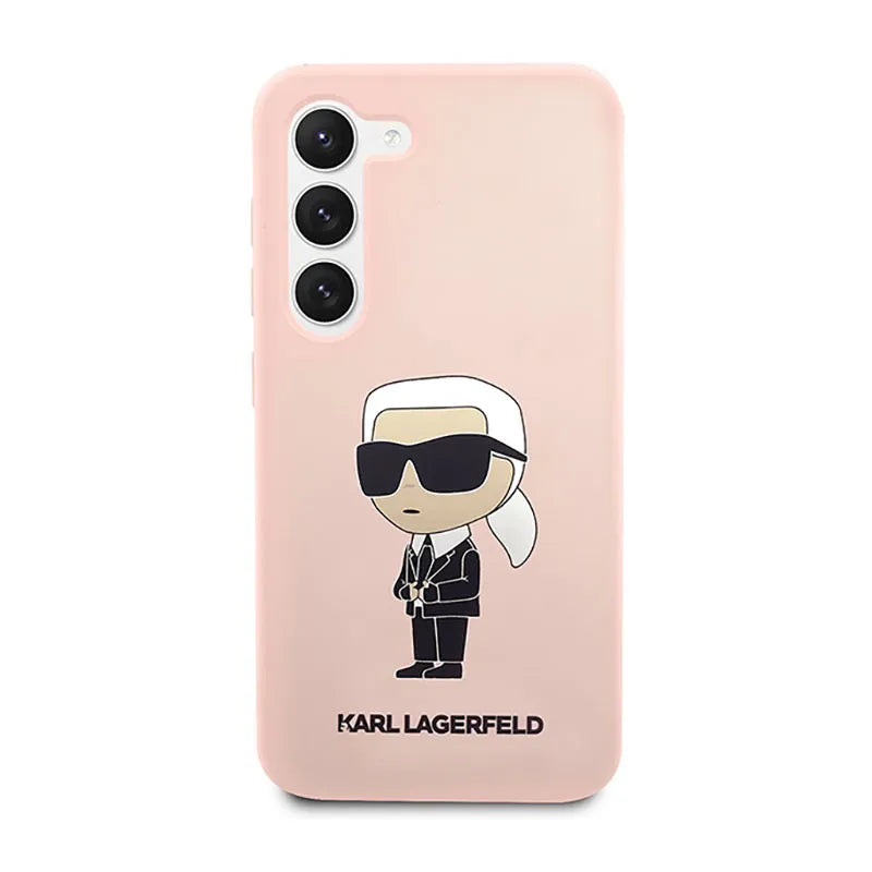Karl Lagerfeld Silicone NFT Ikonik – dėklas Samsung Galaxy S23 (rožinis)