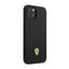 Ferrari Silicone Metal Logo – dėklas iPhone 14 Plus (juodas)