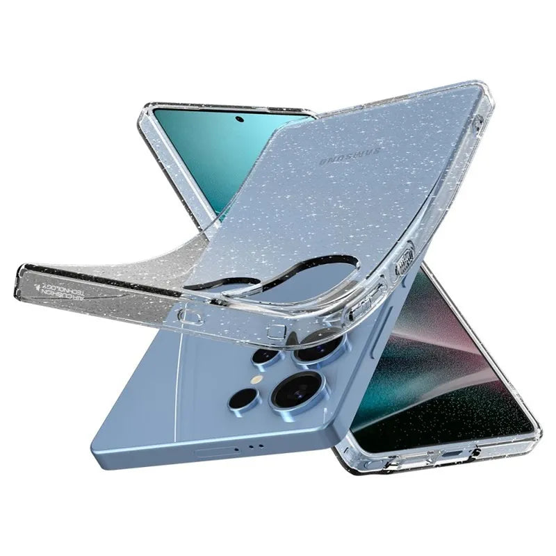 Spigen Liquid Crystal Glitter – dėklas Samsung Galaxy S25 Ultra telefonui (skaidrus)