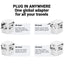 Crong One World kelioninis adapteris – universalus GaN kelioninis adapteris 45W UK/EU/US/AU (baltas)