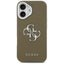 Guess Grained Big 4G Classic Logo – Dėklas iPhone 17 (ruda)