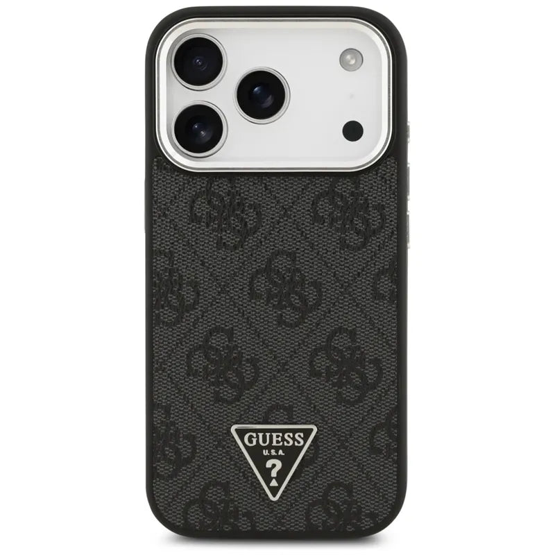 Guess 4G Triangle Logo MagSafe – Dėklas iPhone 17 Pro (juodas)