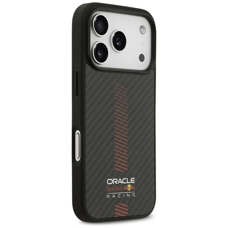 Red Bull Kevlar Powerbar MagSafe – dėklas iPhone 17 Pro (juodas)