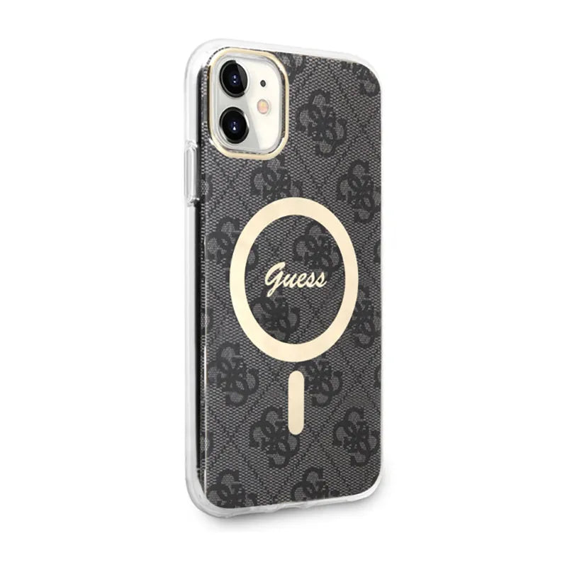 Guess 4G MagSafe – Dėklas iPhone 11 telefonui (juodas)