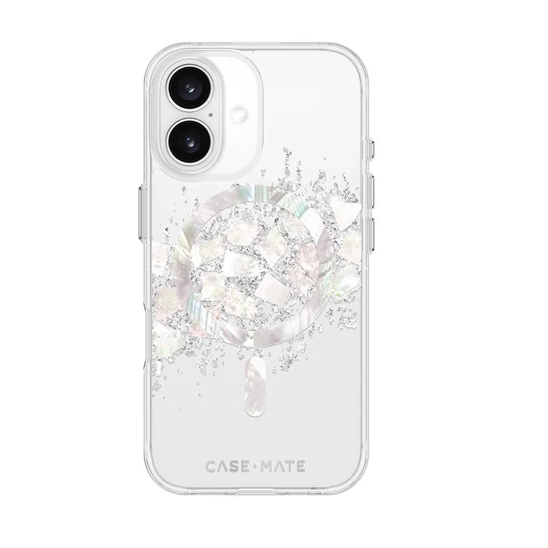 Case-Mate Karat MagSafe – dėklas iPhone 16 su perlamutro intarpais (A Touch of Pearl)