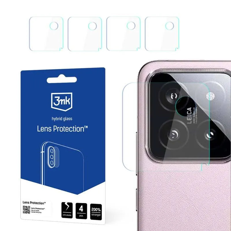 3mk Lens Protection – Xiaomi 14 fotoaparato objektyvo stiklas (4 vnt.)