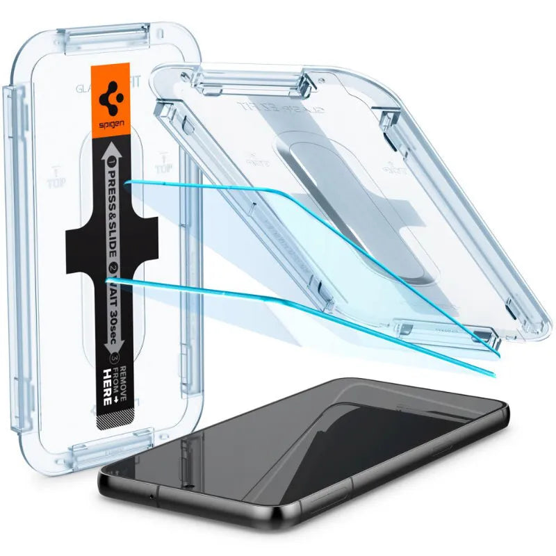 Spigen Glas.TR EZ Fit 2-Pack - Grūdintas stiklas Samsung Galaxy S23, 2 vnt. (skaidrus)