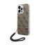 Guess 4G Print Cord - dėklas, skirtas iPhone 14 Pro Max (rudos spalvos)