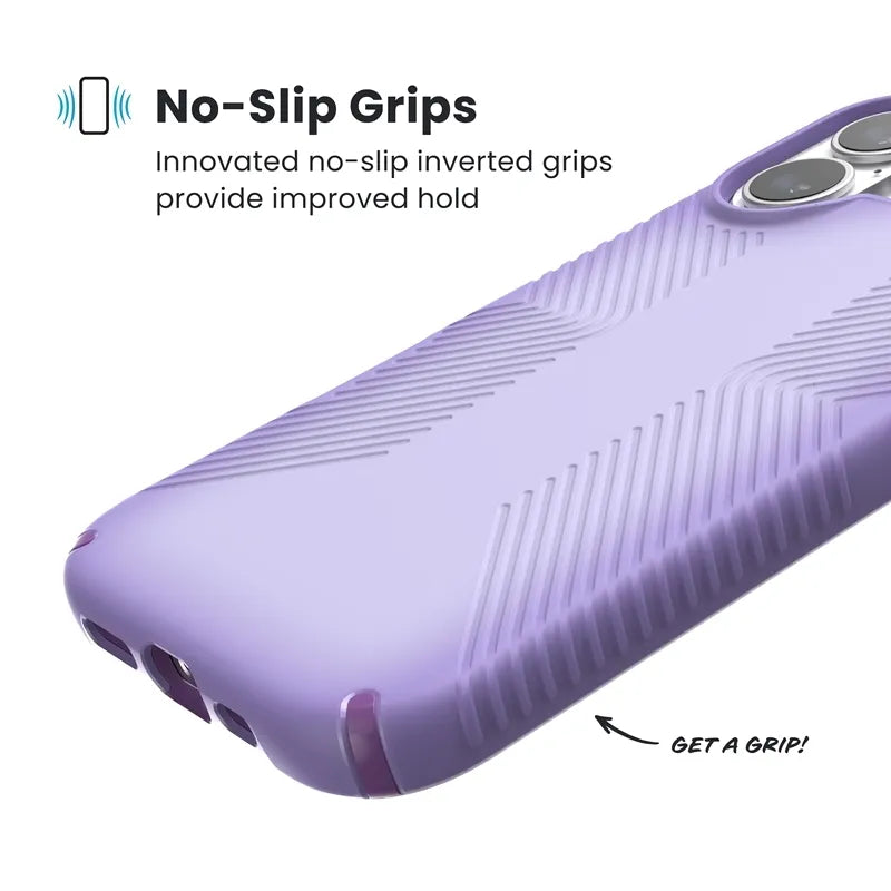 Speck Presidio Lux Grip MagSafe – dėklas iPhone 17 (Purple Fade/Magic Purple/New Poppy)