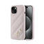 Karl Lagerfeld Diagonal Quilted Script – dėklas, skirtas iPhone 15 Plus / 14 Plus (rožinis)