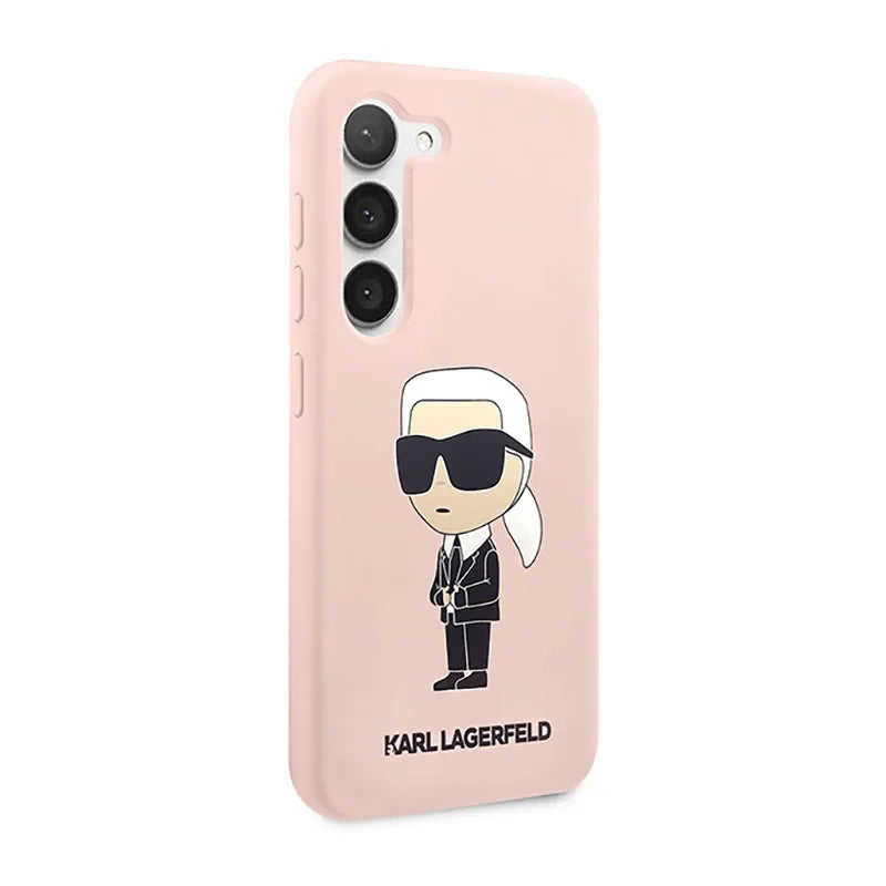 Karl Lagerfeld Silicone NFT Ikonik – dėklas Samsung Galaxy S23 (rožinis)