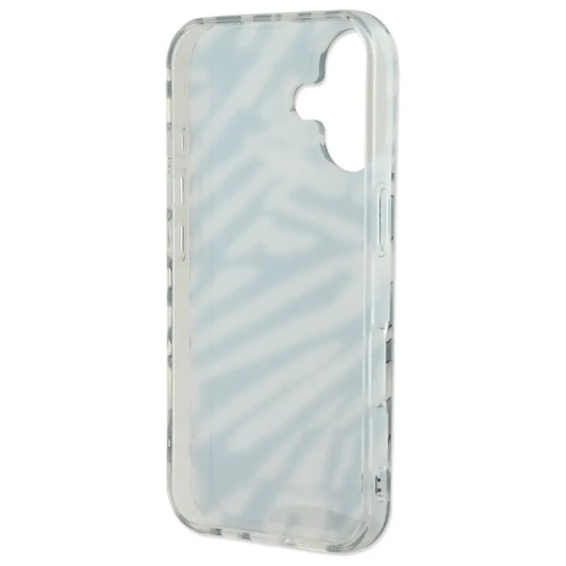 Karl Lagerfeld IML Zebra Pattern & Cord – dėklas, skirtas iPhone 16 (juodas)