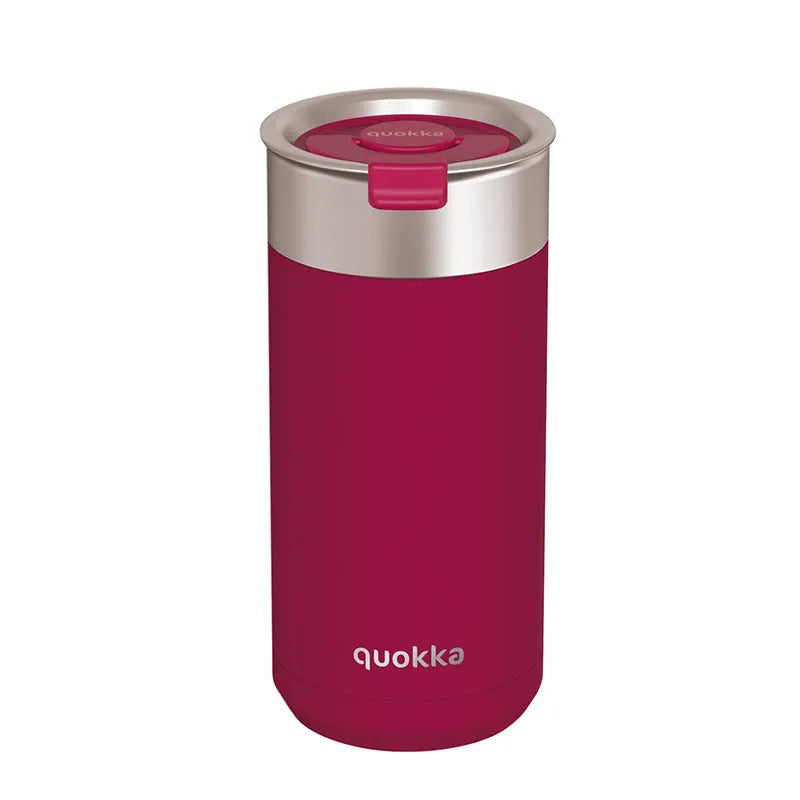 Quokka Boost Coffee Tumbler – nerūdijančio plieno termo puodelis su sieteliu, 400 ml (bordo)