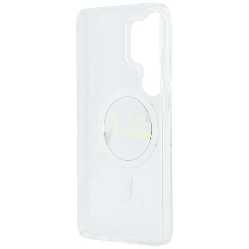Karl Lagerfeld IML KC Script MagSafe – Samsung Galaxy S26 Ultra dėklas (skaidrus)