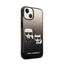 Karl Lagerfeld Gradient Ikonik Karl & Choupette – dėklas iPhone 14 Plus (juodas)