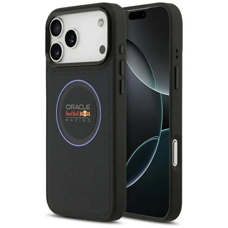 Red Bull Meshed Blue Ring & Metal Buttons MagSafe – iPhone 17 Pro Max dėklas (tamsiai mėlynas)