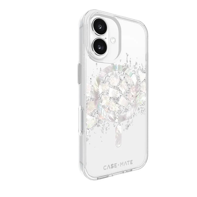 Case-Mate Karat MagSafe – dėklas iPhone 16 su perlamutro intarpais (A Touch of Pearl)