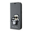 Karl Lagerfeld Booktype NFT Saffiano Karl & Choupette – dėklas iPhone 14 (sidabrinis)