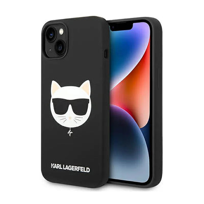 Karl Lagerfeld Choupette Head MagSafe Silicone – dėklas iPhone 14 Plus (juodas)