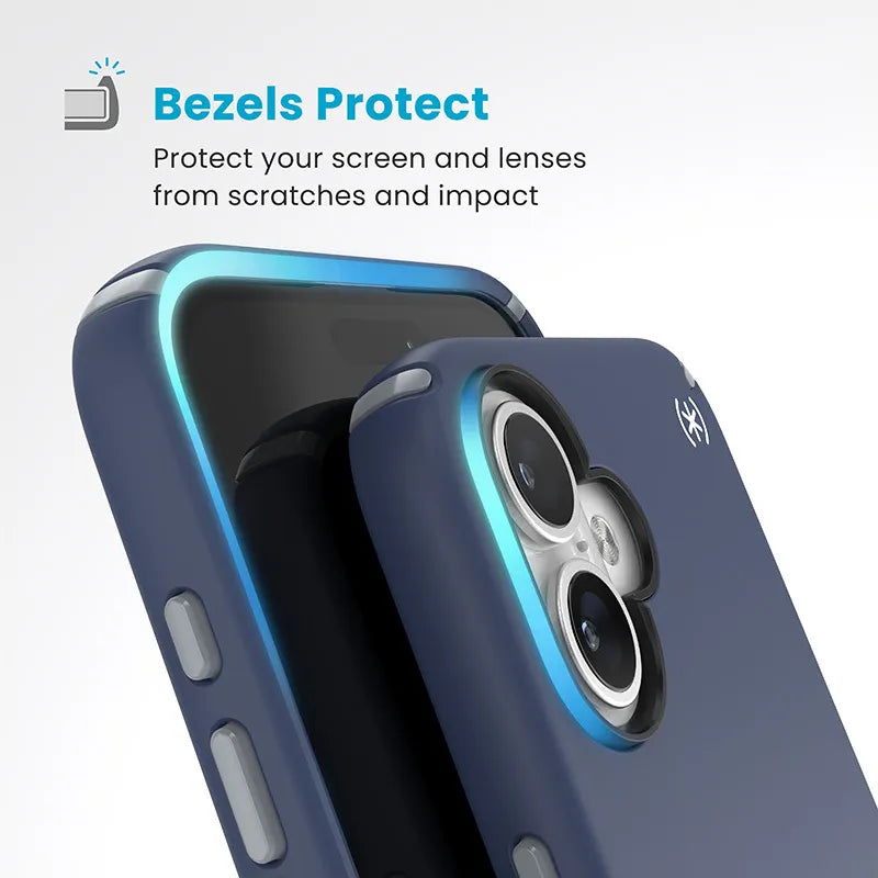Speck Presidio2 Pro ClickLock & MagSafe – dėklas iPhone 16 Plus (Coastal Blue / Dust Gray / White)