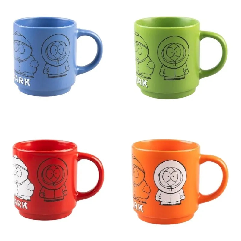 South Park – 4 keraminių puodelių rinkinys su stovu, 300 ml
