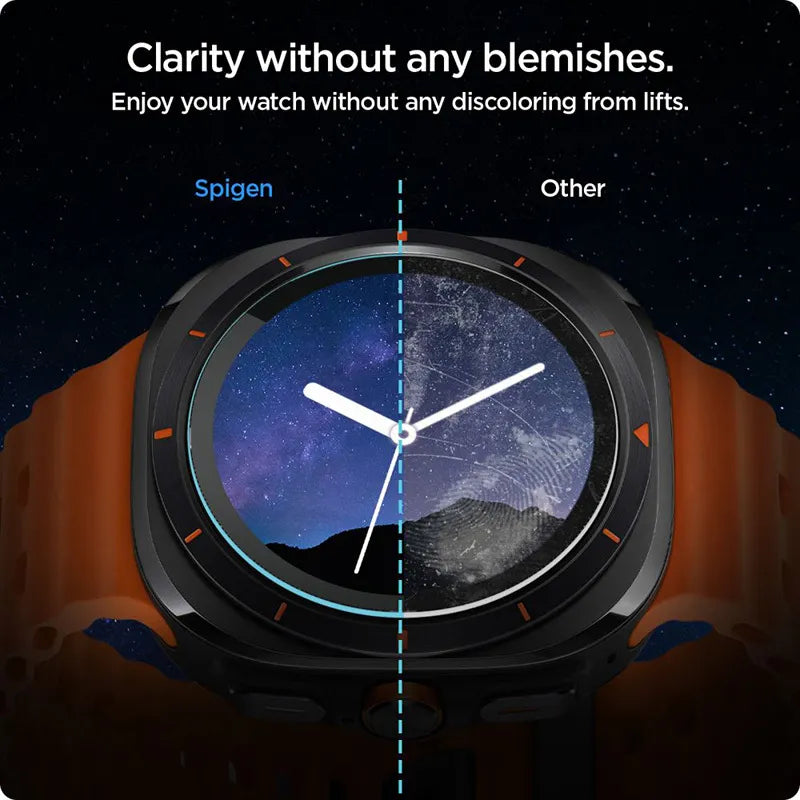 Spigen GLAS.TR EZ FIT 2-Pack – Grūdintas stiklas, skirtas Samsung Galaxy Watch Ultra 47 mm (2025/2024) (2 vienetai)