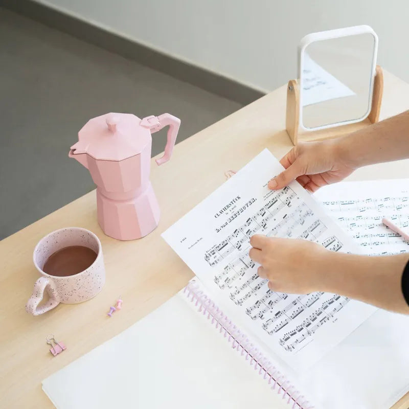 Pusheen – A4 formato segtuvas su elastine juosta + 30 skaidrių įmaučių