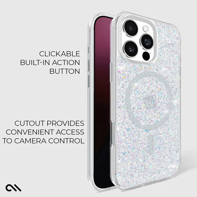 Case-Mate Twinkle MagSafe – Dėklas, skirtas iPhone 16 Pro Max (Disco)