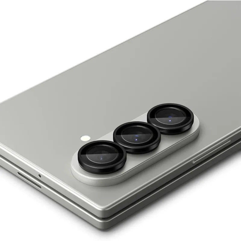 Spigen Optik Pro HD GLAS.TR EZ Fit kameros apsauga, 2 vnt. - Objektyvo apsauga Samsung Galaxy Z Fold 7 telefonui (2 vnt.) (Juoda)