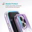 Speck Presidio2 Lux MagSafe – iPhone 16 Pro dėklas (Amazing Purple / Clear)