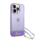 Guess Translucent Pearl Strap - Dėklas iPhone 14 Pro (Violetinis)