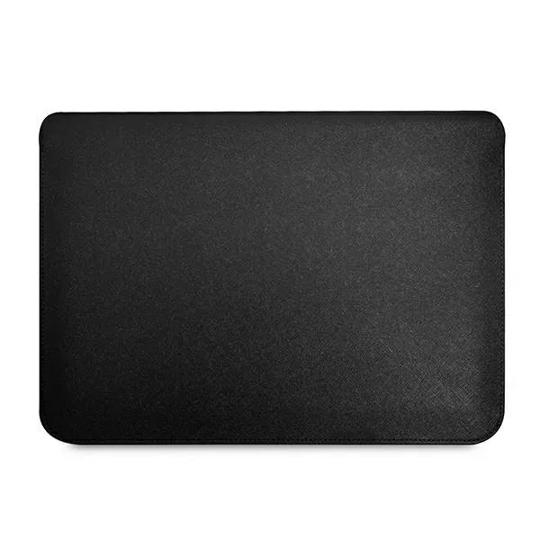 Guess Saffiano Triangle Logo dėklas - 13" / 14" nešiojamojo kompiuterio krepšys (juodas)