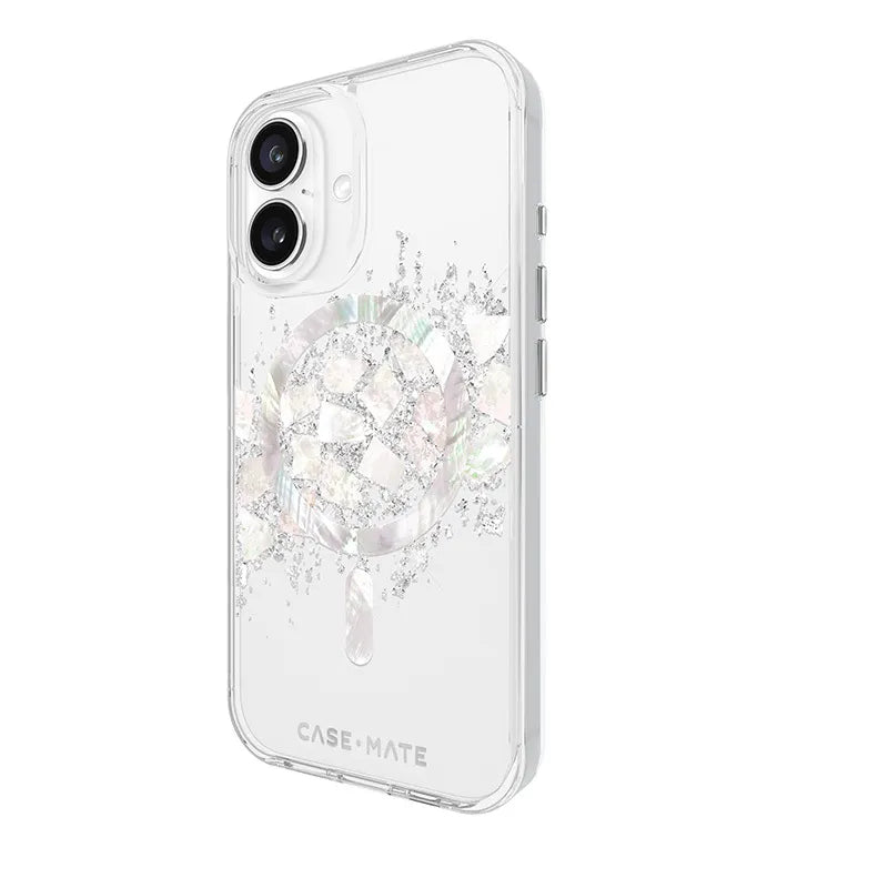 Case-Mate Karat MagSafe – dėklas iPhone 16 su perlamutro intarpais (A Touch of Pearl)