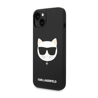 Karl Lagerfeld Choupette Head MagSafe Silicone – dėklas iPhone 14 Plus (juodas)