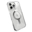 Speck Presidio Perfect-Clear Grip ClickLock & MagSafe – Dėklas iPhone 16 Pro Max (Skaidrus / Chromuota apdaila / Serene Silver)