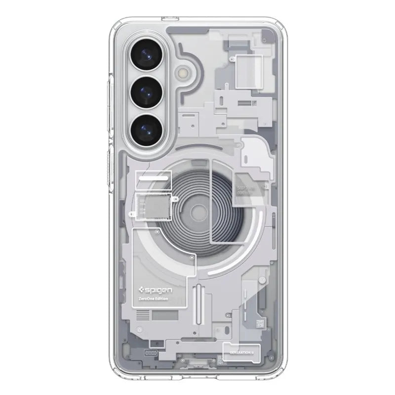 Spigen Ultra Hybrid Mag MagSafe – dėklas Samsung Galaxy S26+ (Zero One White)