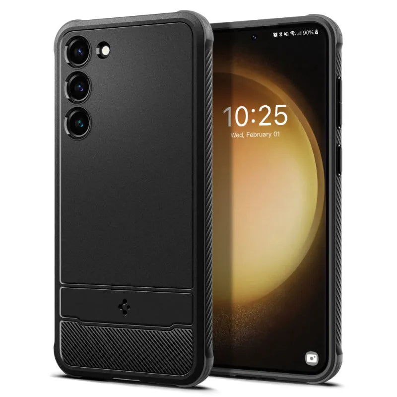 Spigen Rugged Armor – dėklas Samsung Galaxy S23 (Matte Black)