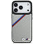 BMW M Tricolor Metal Logo MagSafe – iPhone 17 Pro dėklas (pilkas)