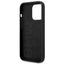 BMW Liquid Silicone dėklas su metaliniu logotipu, skirtas iPhone 14 Pro Max (juodas)