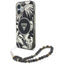 Guess Palm Trees Triangle Pearl Strap MagSafe – dėklas iPhone 16 (juodas)