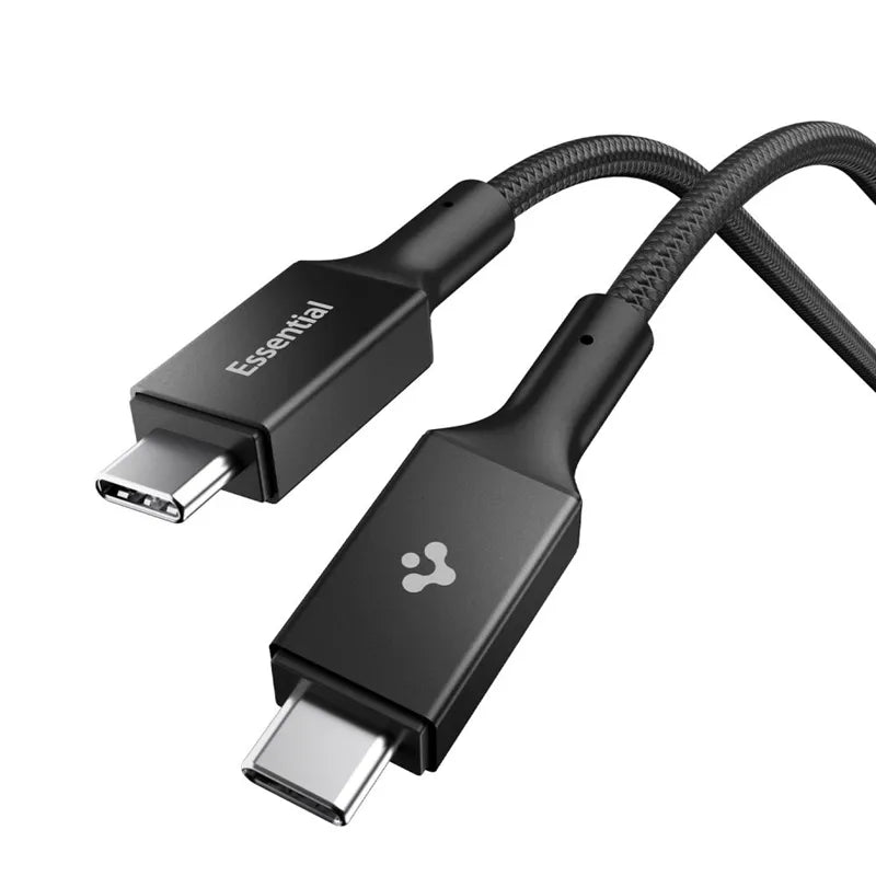 Spigen EB10015CC Essential - USB-C į USB-C PD laidas 100W 1.5m (Juodas)