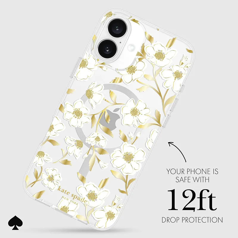 Kate Spade New York Protective Gems MagSafe – dėklas iPhone 16 Plus (Sunshine Floral)